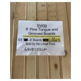 [512LFT] 8' PINE TONGUE AND GROOVED BOARDS