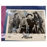 VTG SIGNED PHOTO OF THE BAND POISON -