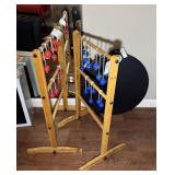 WOODEN LADDER BALL TOSS GAME SET & PORTABLE DANCE