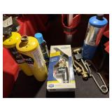 PROPANE TORCHES & ASSORTED CANS OF FUEL