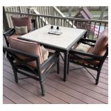 OUTDOOR CAST ALUMINUM DINING SET - 5PC TOTAL