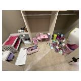DOLL ACCESSORIES - CLOTHING, BUNK BEDS, TABLE & CH