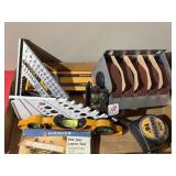 MULTI-ROLL SANDPAPER DISPENSER, MITER SAW PROTRACT