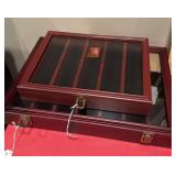 (2) WOODEN DISPLAY CASES FOR COLLECTIBLES