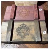 (2) DARK WALNUT SCOTTSDALE BULLION BOXES