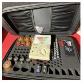 BATTERY ORGANIZER STORAGE CASE W/ SOME BATTERIES &