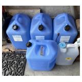(4) 5 GALLON WATER CANS