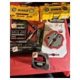 (2) DEWALT MAGNETIC DRILL BIT CASES, MEASURING TAP