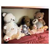3 LARGE PLUSH TEDDY BEARS, LARGE PLUSH DOG, &....