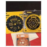 (4) DEWALT 7-1/4" CIRCULAR SAW BLADES - VARIETY