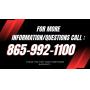 IF ANY QUESTIONS CALL OR TEXT 865-992-1100