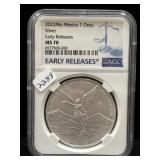 2022Mo MEXICO 1 OZ SILVER LIBERTAD COIN - EARLY