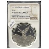 2022Mo MEXICO 1 OZ SILVER LIBERTAD - NGC: PF69