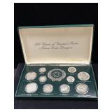 100 YEARS OF U.S. SILVER COIN DESIGN BOXED SET -