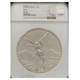 2018Mo MEXICO 1 KG SILVER LIBERTAD  - NGC: PL70