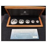 2017Mo MEXICO 5 SILVER LIBERTAD COIN SET - WOOD