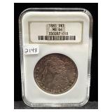 1883 MORGAN SILVER DOLLAR - NGC: MS64