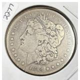 1884-S MORGAN SILVER DOLLAR