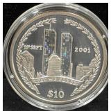 2002 POBJOY MINT $10 "LEST WE FORGET" COIN -
