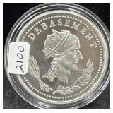 2023 THE AWAKENING "DEBASEMENT" 2 OZ SILVER ROUND