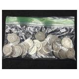 (50) SILVER BARBER QUARTERS