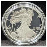 2022-S PROOF SILVER EAGLE - BOX AND COA