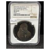 UNDATED SILVER 41.5MM "FRAY JUNIPERO SERRA"