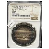 UNDATED SILVER 41.5MM "SAN FERNANDO" - MEDALLIC