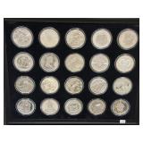 COLLECTION OF (20) 1 OZ SILVER ROUNDS - VARIOUS