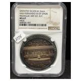 UNDATED SILVER 41.5MM "SAN FERNANDO III OF SPAIN"