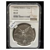 1997Mo MEXICO 1 OZ SILVER LIBERTAD - NGC: MS68