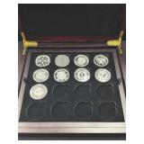 COLLECTION OF (9) 1 OZ SILVER CHINA ROUNDS -