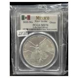 2020Mo MEXICO 1 OZ SILVER LIBERTAD - PCGS: MS70