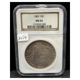 1883 MORGAN SILVER DOLLAR - NGC GRADED: MS64