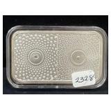 SILVER SHIELD DOMINO BACK 1 OZ SILVER INGOT