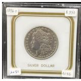 1896-O MORGAN SILVER DOLLAR IN ACRYLIC CASE
