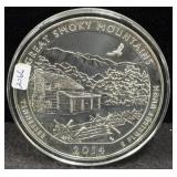 2014 GREAT SMOKY MOUNTAIN NP 5 OZ SILVER ROUND