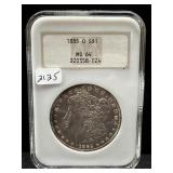 1885-O MORGAN SILVER DOLLAR - NGC: MS64