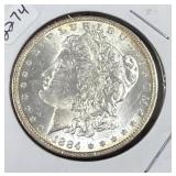 1884-O MORGAN SILVER DOLLAR