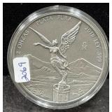 2018Mo MEXICO 2 OZ SILVER LIBERTAD - ANTIQUE FINIS
