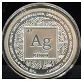2021 SILVER SHIELD "CRYPTO AG" 5 OZ SILVER ROUND -