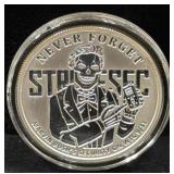 SILVER SHIELD "2017 STRATSEC" 1 OZ SILVER ROUND -