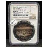 UNDATED SILVER 41.5MM "SAN FERNANDO" MEDALLIC