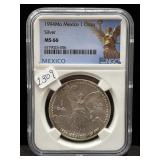 1994Mo MEXICO 1 OZ SILVER LIBERTAD - NGC: MS66