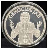 SILVER SHIELD "2024 GENOCIDE JAB" 1 OZ SILVER