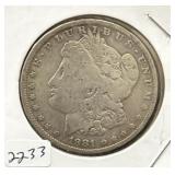 1881-O MORGAN SILVER DOLLAR