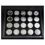 COLLECTION OF (20) 1 OZ SILVER ROUNDS - VARIOUS