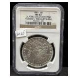 1885 MORGAN SILVER DOLLAR - NGC: MS63 -