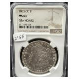 1883-CC GSA HOARD MORGAN SILVER DOLLAR -