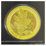 2019 GERMANIA MINT 'JULY' OAK LEAF 1 OZ